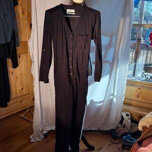Zara Midnight Black Long Sleeve Jumpsuit
